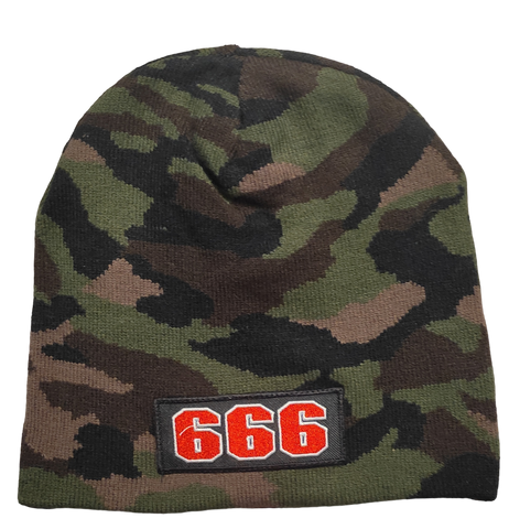 81 Support Beanie „666“ Camouflage - REDANDWHITESTORE