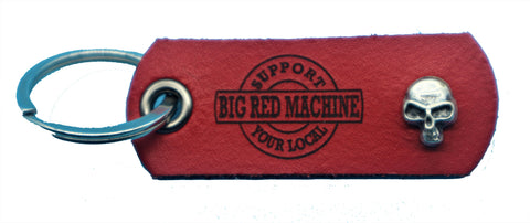 SUPPORT Schlüsselanhänger aus Leder „SUPPORT YOUR LOCAL BIG RED MACHINE“ - REDANDWHITESTORE