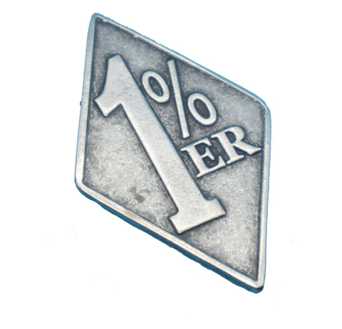 81 Support Pin „1%“ in Silber - REDANDWHITESTORE