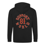 81 Support HOODIE „SUPPORT 81 WORLD“ ohne Ärmeldruck