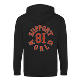 81 Support HOODIE „SUPPORT 81 WORLD“ ohne Ärmeldruck