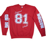 SWEATSHIRT „SUPPORT 81 WORLD" - REDANDWHITESTORE