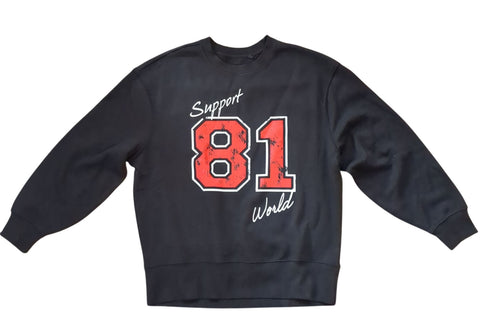 RECYCLED SWEATSHIRT „SUPPORT 81 WORLD"
