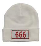 81 Support Wollmütze „666“ weiß/rot