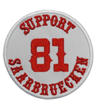 81 Support Aufnäher „SUPPORT 81 SAARBRUECKEN" - REDANDWHITESTORE