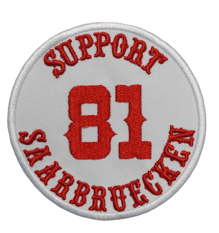 81 Support Aufnäher „SUPPORT 81 SAARBRUECKEN" - REDANDWHITESTORE