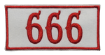 81 Support Aufnäher „666“ rot/weiß