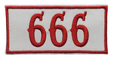 81 Support Aufnäher „666“ rot/weiß