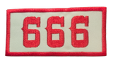 81 Support Aufnäher „666“ rot/weiß - REDANDWHITESTORE