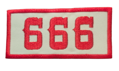 81 Support Aufnäher „666“ rot/weiß