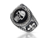 SILBER RING „TOTENKOPFSCHLANGE“ - REDANDWHITESTORE