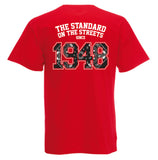 T-SHIRT „WORLDWIDE-SINCE 1948“ schwarz oder rot - REDANDWHITESTORE