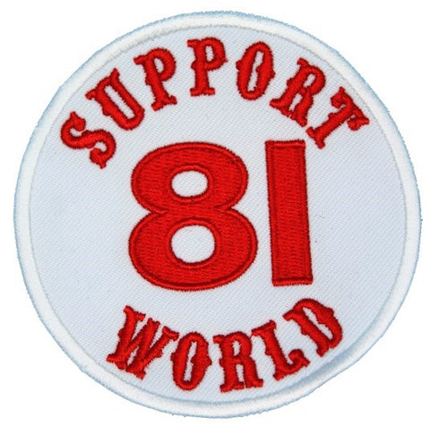 81 Support Aufnäher „SUPPORT 81 WORLD“ - REDANDWHITESTORE