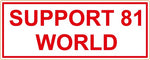 81 Support Aufkleber „SUPPORT 81 WORLD“ - REDANDWHITESTORE