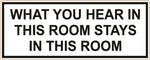 81 Support Aufkleber „WHAT YOU HEAR IN THIS ROOM“ - REDANDWHITESTORE
