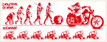 81 Support Aufkleber „EVOLUTION OF MEN“ - REDANDWHITESTORE