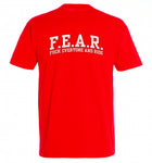 T-SHIRT „SUPPORT 81 MOTORCYCLECLUB F.E.A.R.“ - REDANDWHITESTORE