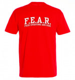T-SHIRT „SUPPORT 81 MOTORCYCLECLUB F.E.A.R.“ - REDANDWHITESTORE