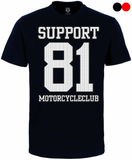 T-SHIRT „SUPPORT 81 MOTORCYCLECLUB F.E.A.R.“ - REDANDWHITESTORE