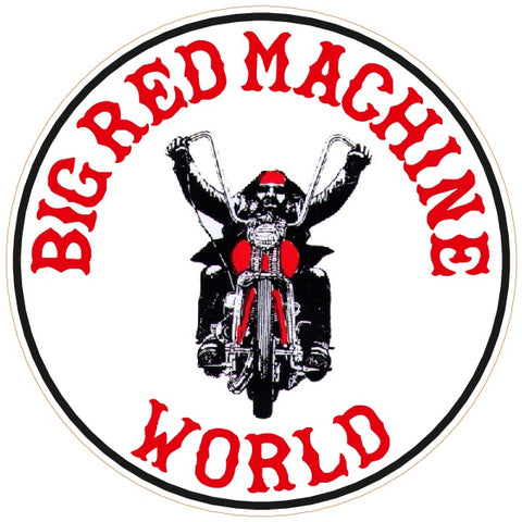 81 Support Aufkleber „BIG RED MACHINE WORLD - BIKER“ - REDANDWHITESTORE