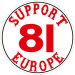 81 Support Aufkleber „SUPPORT 81 EUROPE“ - REDANDWHITESTORE