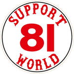 81 Support Aufkleber „SUPPORT 81 WORLD“ - REDANDWHITESTORE