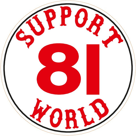 81 Support Aufkleber „SUPPORT 81 WORLD“ - REDANDWHITESTORE