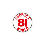 81 Support Aufkleber „SUPPORT 81 WORLD“ - REDANDWHITESTORE