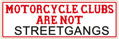 81 Support Aufkleber „MOTORCYCLECLUBS ARE NOT STREETGANGS“ - REDANDWHITESTORE
