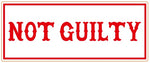 81 Support Aufkleber „NOT GUILTY“ - REDANDWHITESTORE