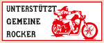 81 Support Aufkleber „UNTERSTÜTZT GEMEINE ROCKER - BIKER“ - REDANDWHITESTORE