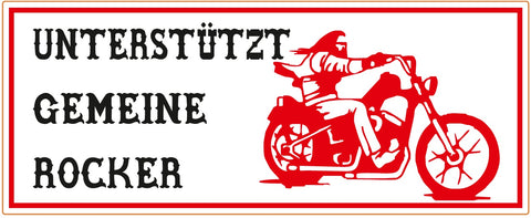 81 Support Aufkleber „UNTERSTÜTZT GEMEINE ROCKER - BIKER“ - REDANDWHITESTORE
