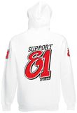 Kapuzen Pullover „SUPPORT EIGHTYONE WORLD" - REDANDWHITESTORE