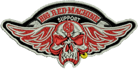 81 Support Aufnäher „BIG RED MACHINE SUPPORT 81“ - REDANDWHITESTORE