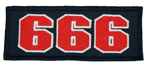 81 Support Aufnäher „666“ - REDANDWHITESTORE