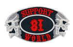 81 Support Aufnäher „SUPPORT 81 WORLD - TOTENKÖPFE" - REDANDWHITESTORE