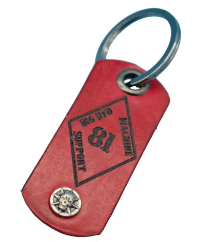 SUPPORT Schlüsselanhänger aus Leder „81 RAUTE“ - REDANDWHITESTORE