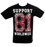 T-SHIRT „WORLDWIDE-SINCE 1948“ SCHWARZ - REDANDWHITESTORE