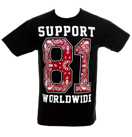 T-SHIRT „WORLDWIDE-SINCE 1948“ SCHWARZ - REDANDWHITESTORE