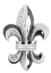 SILBER ANHÄNGER „FLEUR-DE-LIS“ GROß - REDANDWHITESTORE