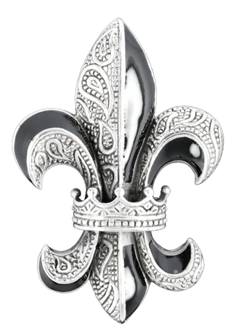 SILBER ANHÄNGER „FLEUR-DE-LIS“ GROß - REDANDWHITESTORE