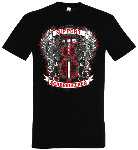 T-SHIRT „SUPPORT 81 SAARBRUECKEN - HAMMER" - REDANDWHITESTORE