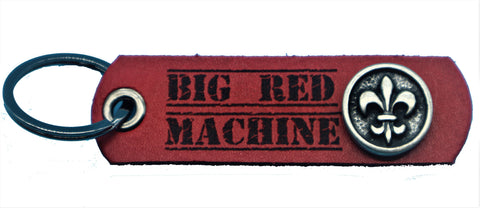 SUPPORT Schlüsselanhänger aus Leder „BIG RED MACHINE FLEUR DE LIS“ - REDANDWHITESTORE