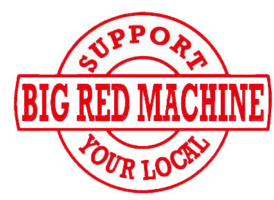 81 Support Aufkleber „SUPPORT YOUR LOCAL BIG RED MACHINE“ - REDANDWHITESTORE