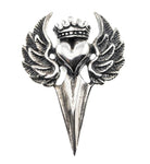 SILBER ANHÄNGER  „DOLCH-HERZ-FLÜGEL“ - REDANDWHITESTORE