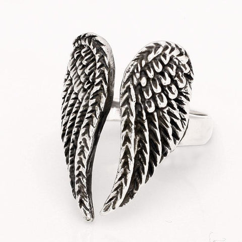 SILBER RING „FLÜGEL“ - REDANDWHITESTORE