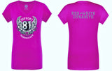 SUPPORT 81 LADY’S SHIRT „BAD GIRLS CREW" - REDANDWHITESTORE