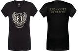SUPPORT 81 LADY’S SHIRT „BAD GIRLS CREW" - REDANDWHITESTORE