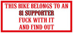 81 Support Aufkleber „THIS BIKE BELONGS TO....“ - REDANDWHITESTORE