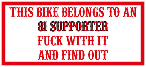 81 Support Aufkleber „THIS BIKE BELONGS TO....“ - REDANDWHITESTORE